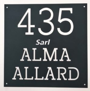 numéros de maisons en inox noir classique