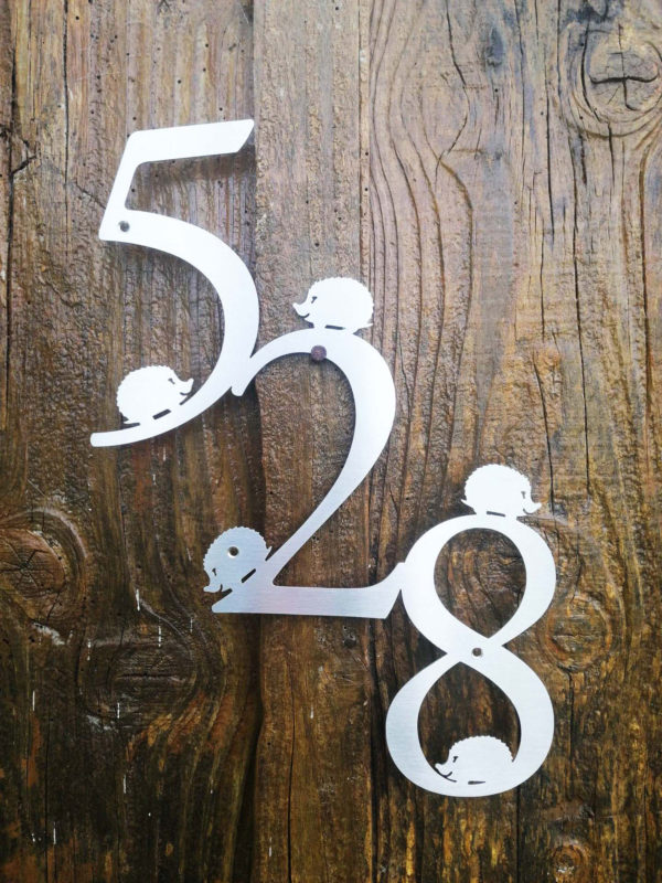Numéro de Maison en inox, brossé, personnalisé, format 40 X 30 – Image 2