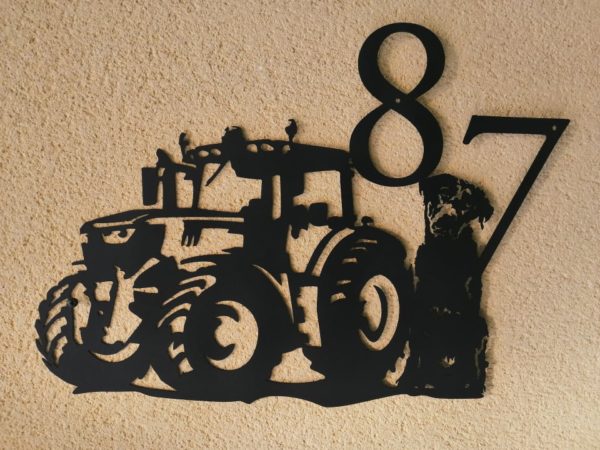 Numéro de Maison en inox, noir, personnalisé, format 40 X 30 – Image 3