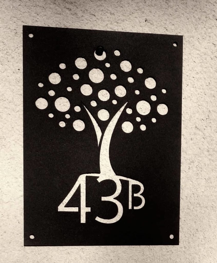 Plaque inox moderne