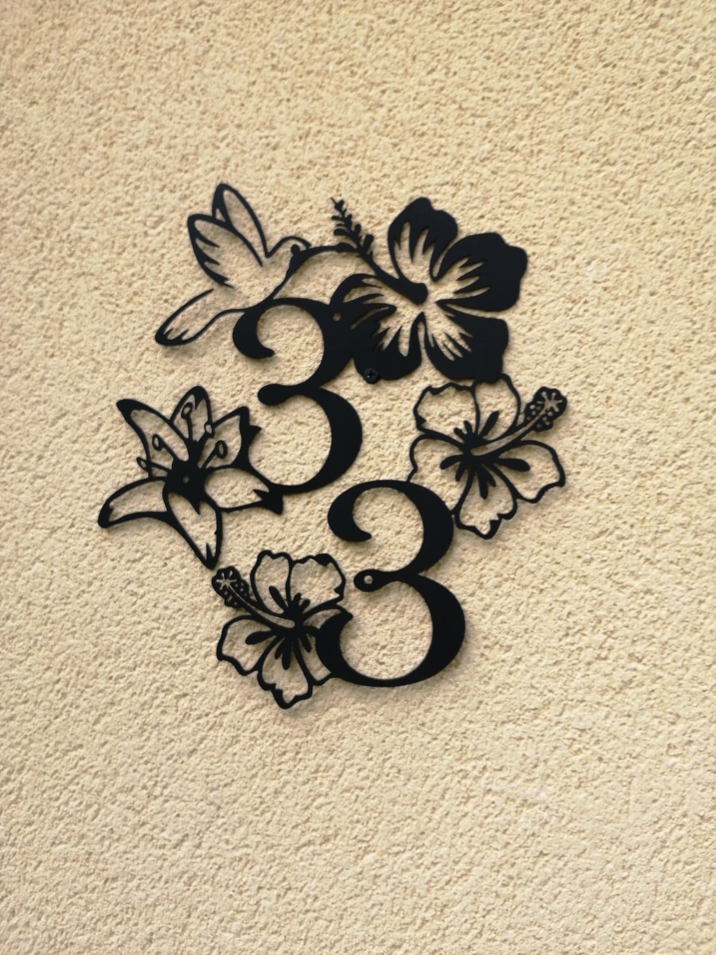 numero de maison colibri hibiscus