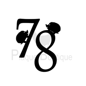 Numéro de maison 78 avec Hérisson