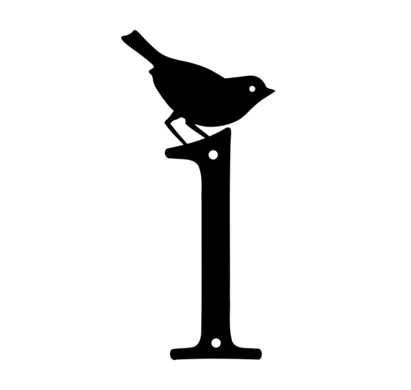 Numéro de maison 1 avec oiseau