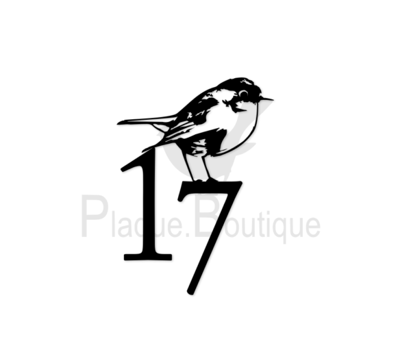 Numéro de Maison en inox, noir, ROUGEGORGE 17