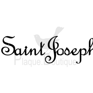 Plaque Saint Joseph inox noir